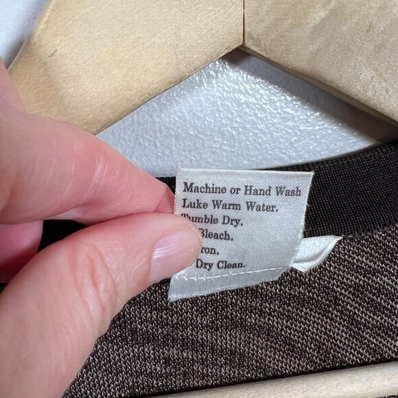 Misook Cardigan Sweater Size Medium Brown Zebra Print Acrylic Knit Work Office - Picture 9 of 9